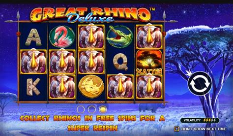 Great Rhino Deluxe Slot Machine .